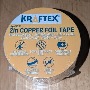 NEW Kraftex COPPER FOIL TAPE 2inch x 18ft Guitars EMI Shielding 6 Yards Sealed